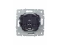             BRITE 1 ұялы жерлендірумен қақпақ мен перделері бар розетка 16А IP44 РСбш10-3-44-БрЧ қара ИЭК    