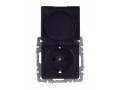             BRITE 1 ұялы жерлендірумен қақпақ мен перделері бар розетка 16А IP44 РСбш10-3-44-БрЧ қара ИЭК    