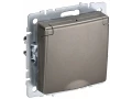             BRITE 1 ұялы жерлендірумен қақпақ мен перделері бар розетка 16А IP44 РСбш10-3-44-БрШ шампан ИЭК    