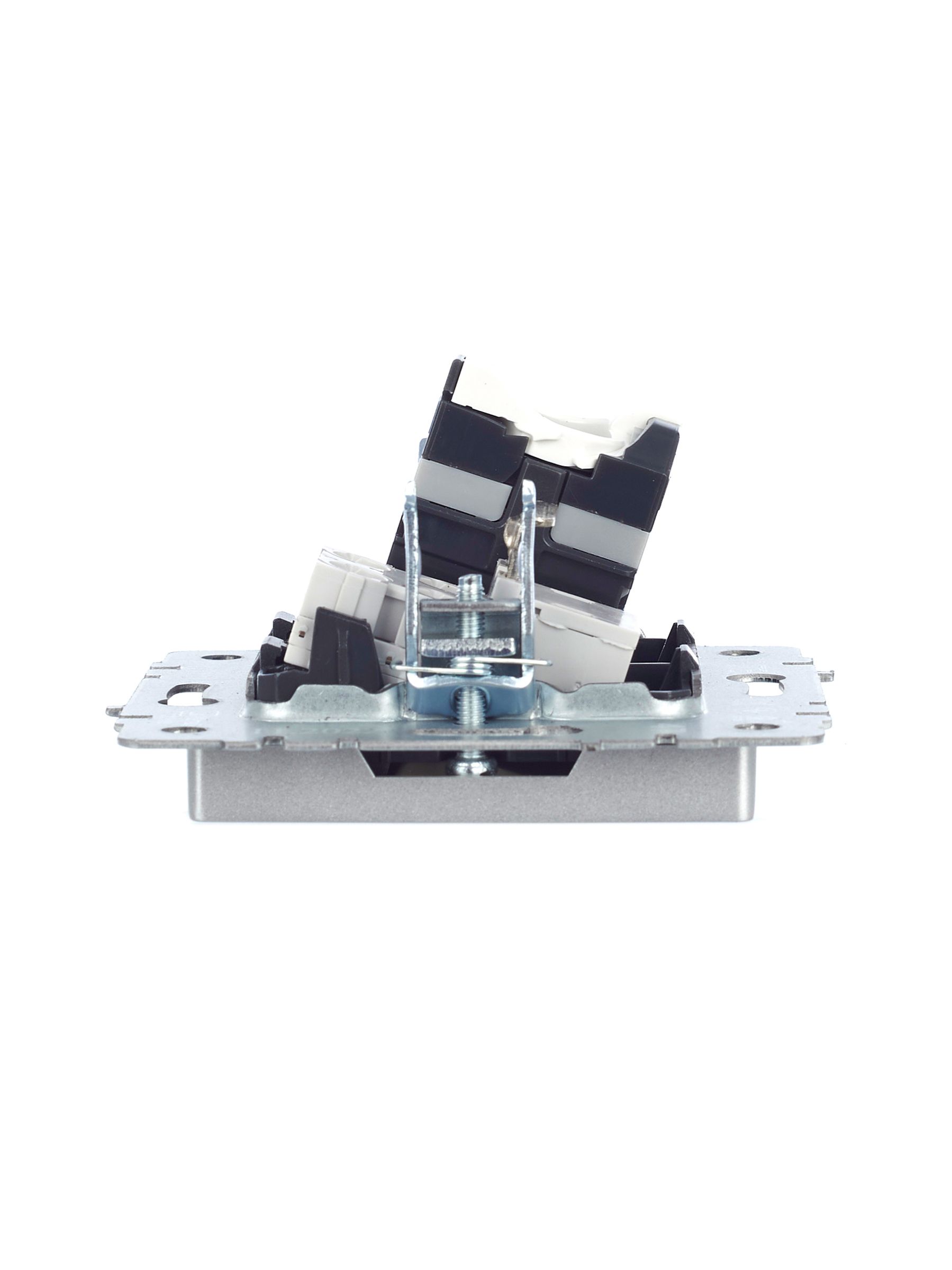             BRITE 2 ұялы розетка RJ11+RJ45 кат.5E РК/Т12-БрА алюминий ИЭК    