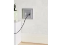             BRITE 2 ұялы розетка RJ11+RJ45 кат.5E РК/Т12-БрА алюминий ИЭК    