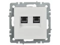             BRITE 2 ұялы розетка RJ11+RJ45 кат.5E РК/Т12-БрБ ақ ИЭК    