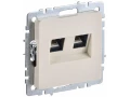             BRITE 2 ұялы розетка RJ11+RJ45 кат.5E РК/Т12-БрКр сарғыш ИЭК    