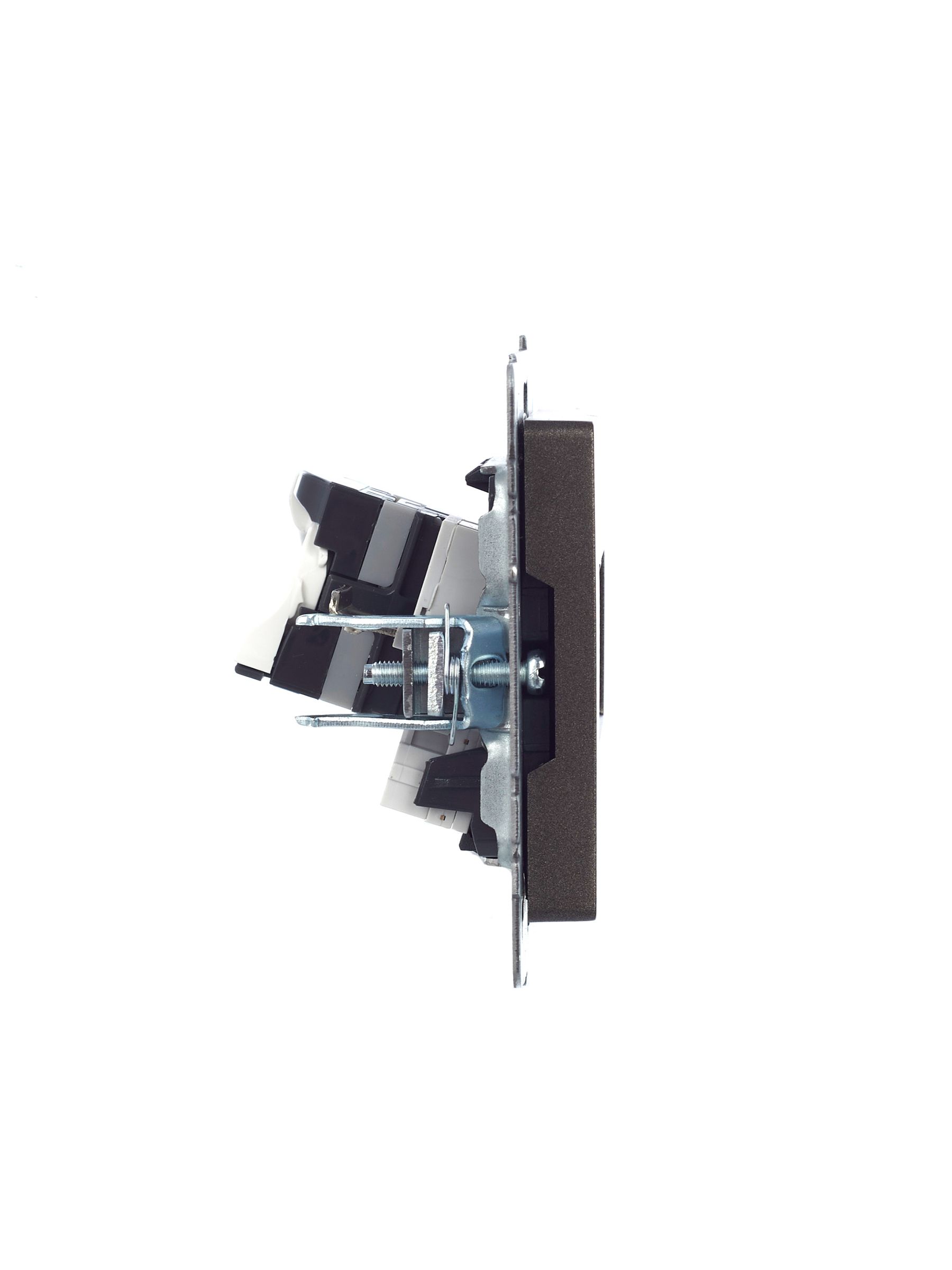             BRITE 2 ұялы розетка RJ11+RJ45 кат.5E РК/Т12-БрТБ қара қола ИЭК    