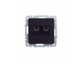             BRITE 2 ұялы розетка RJ11+RJ45 кат.5E РК/Т12-БрЧ қара ИЭК    