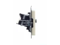             BRITE 2 ұялы розетка TV+RJ45 кат.5E РТВ/РК12-БрКр сарғыш ИЭК    