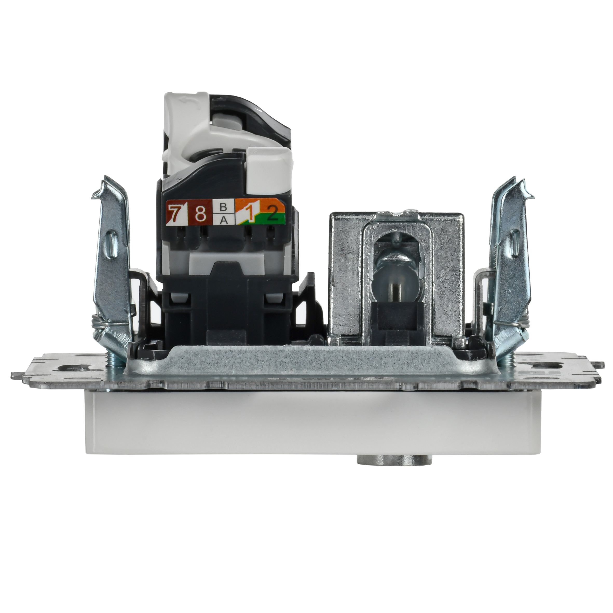             BRITE 2 ұялы розетка TV+RJ45 кат.5E РТВ/РК12-БрКр ақ ИЭК    