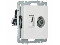             BRITE 2 ұялы розетка TV+RJ45 кат.5E РТВ/РК12-БрКр ақ ИЭК    