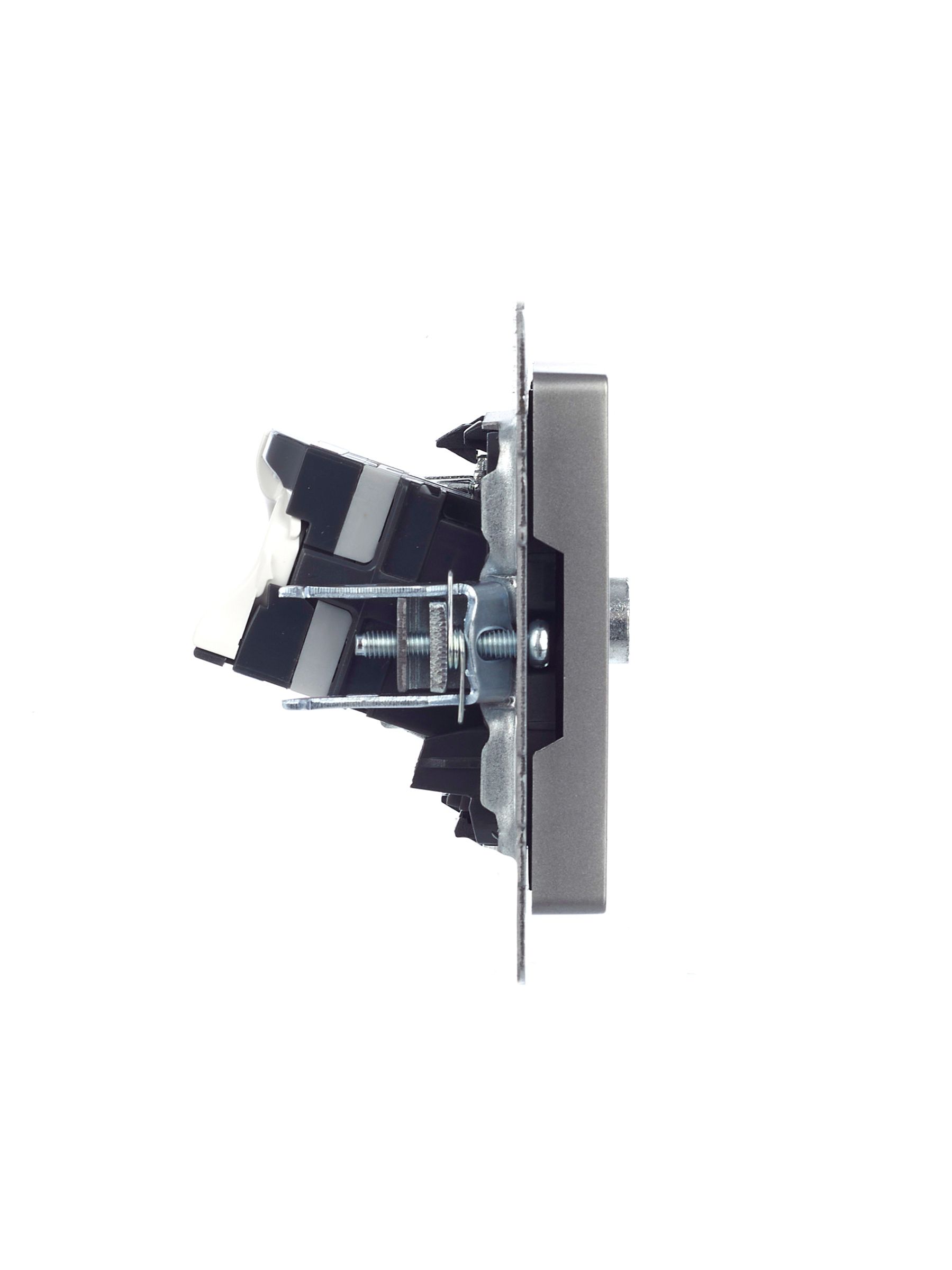             BRITE 2 ұялы розетка TV+RJ45 кат.5E РТВ/РК12-БрС болат ИЭК    