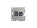             BRITE 2 ұялы розетка TV+RJ45 кат.5E РТВ/РК12-БрС болат ИЭК    