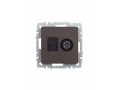            BRITE 2 ұялы розетка TV+RJ45 кат.5E РТВ/РК12-БрТБ қара қола ИЭК    