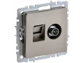             BRITE 2 ұялы розетка TV+RJ45 кат.5E РТВ/РК12-БрШ шампан ИЭК    