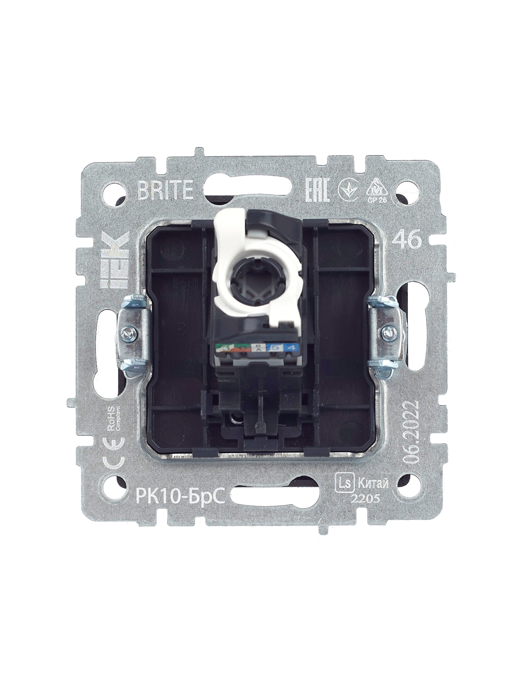             BRITE Компьютер розеткасы RJ45 кат.5E РК10-БрС болат ИЭК    