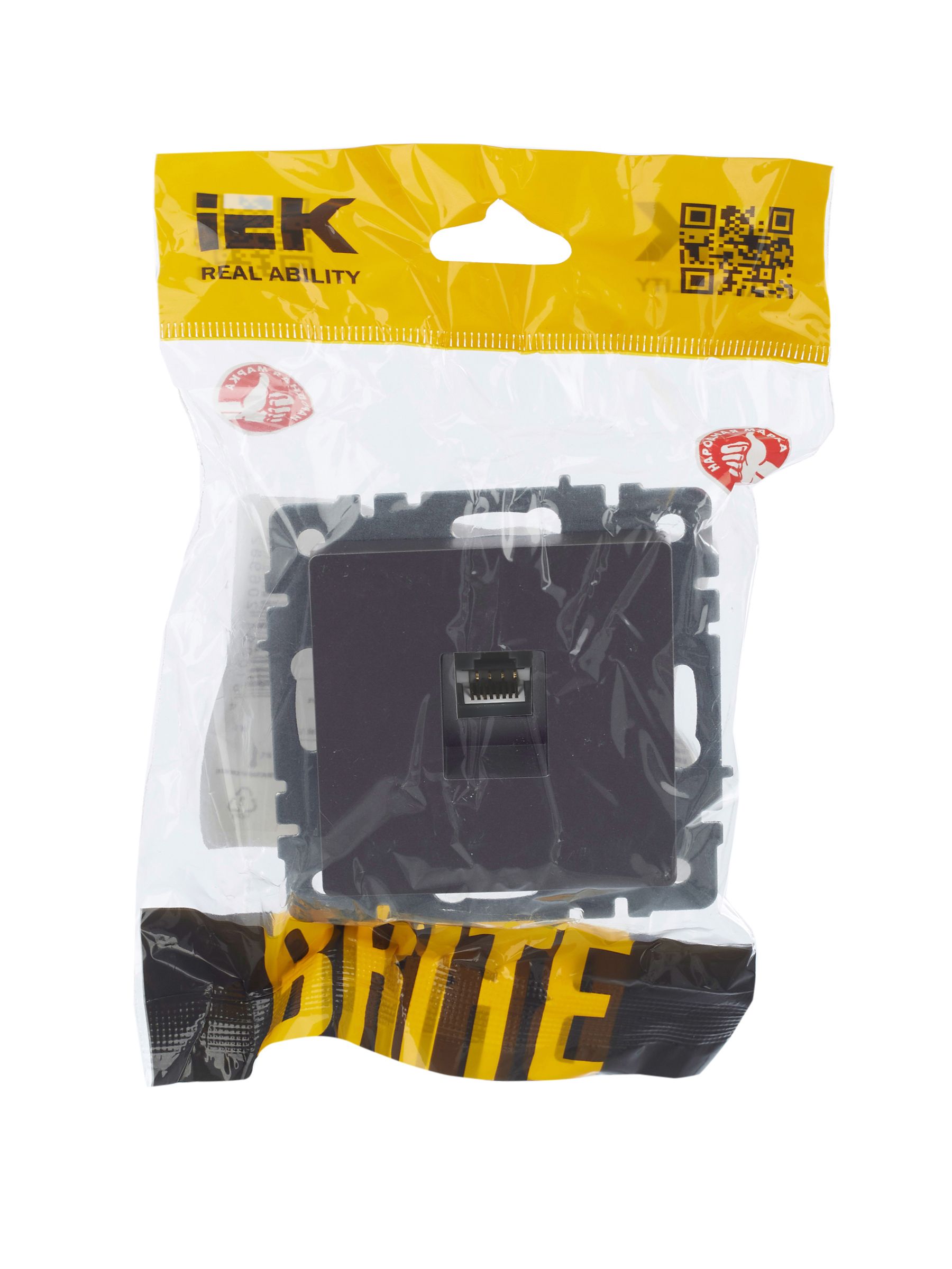             BRITE Компьютер розеткасы RJ45 кат.5E РК10-БрС болат ИЭК    