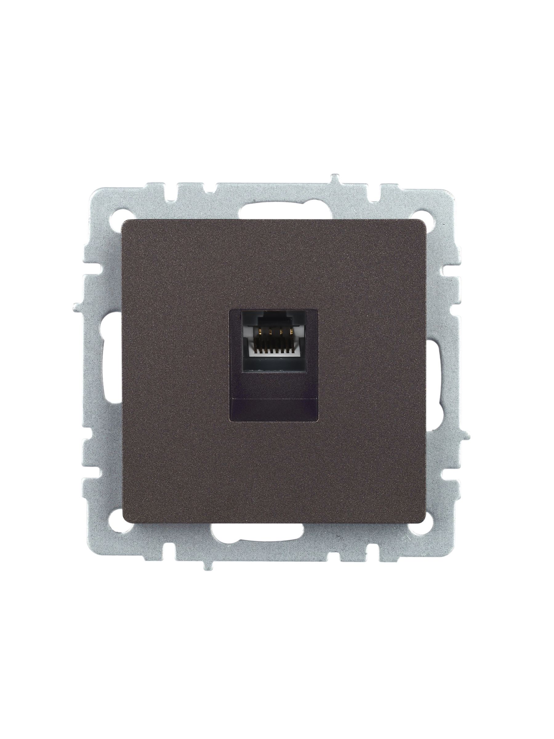             BRITE Компьютер розеткасы RJ45 кат.5E РК10-БрТБ қара қола ИЭК    