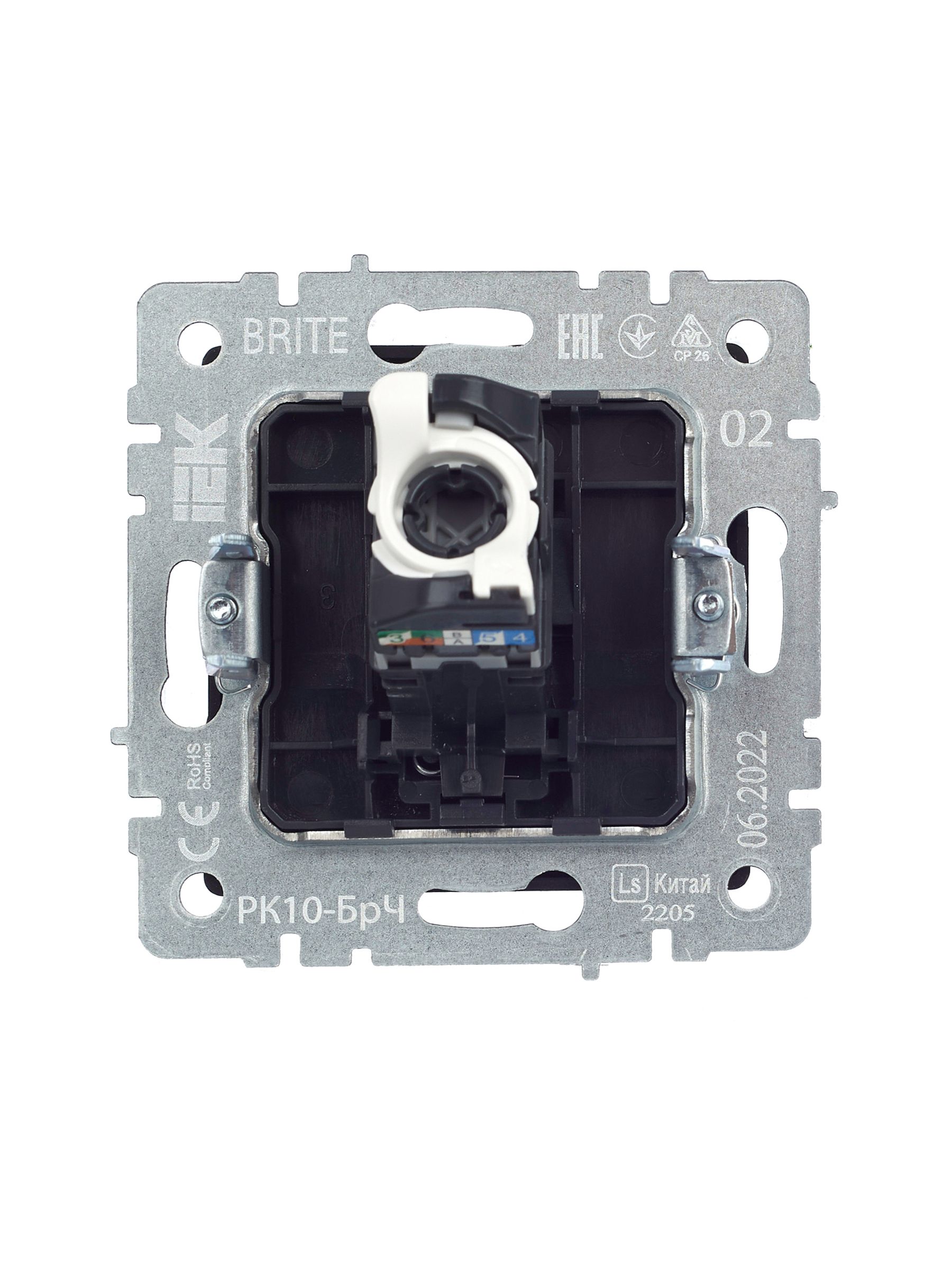             BRITE Компьютер розеткасы RJ45 кат.5E РК10-БрЧ қара IИЭК    