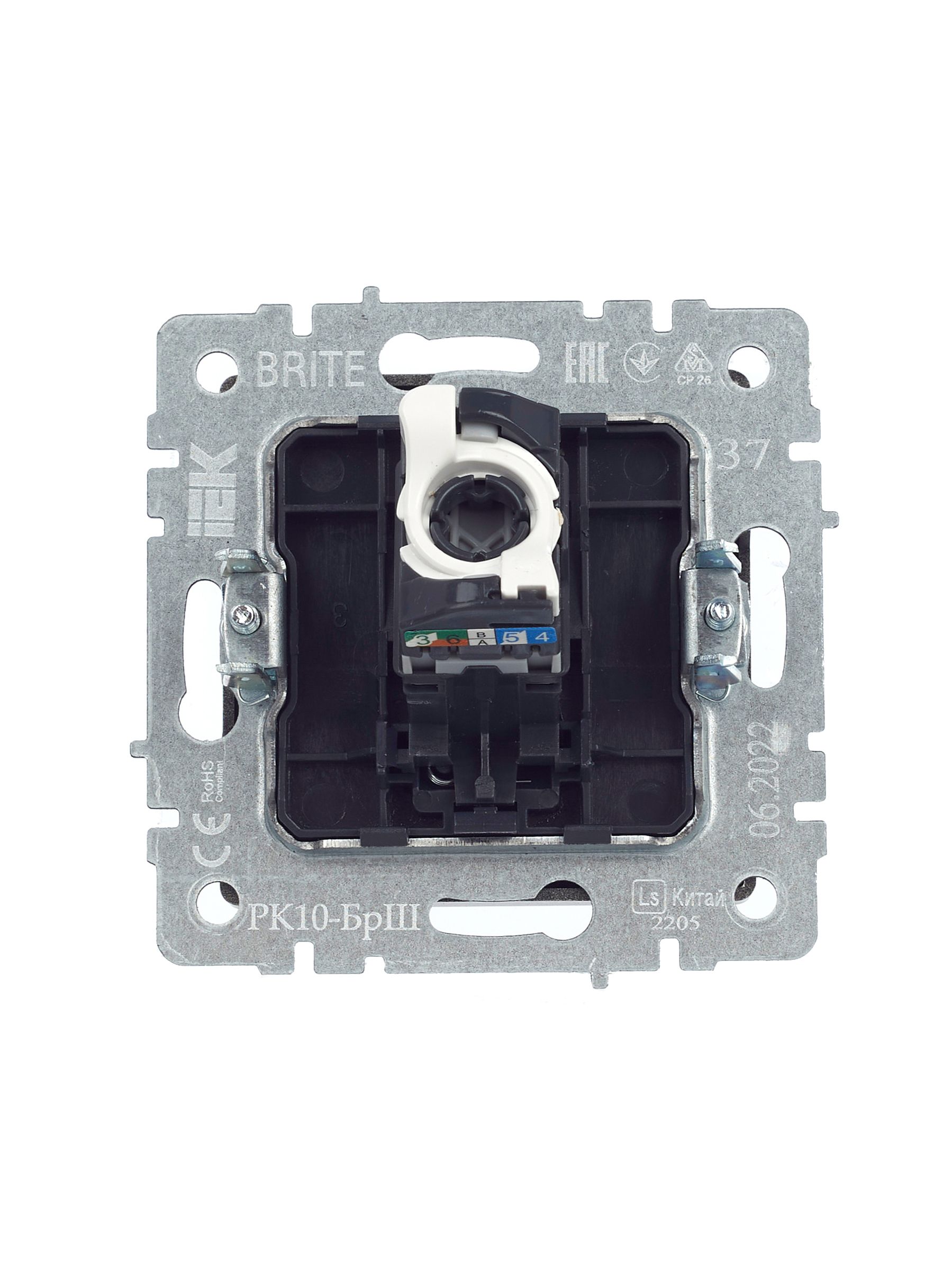             BRITE Компьютер розеткасы RJ45 кат.5E РК10-БрШ шампан ИЭК    