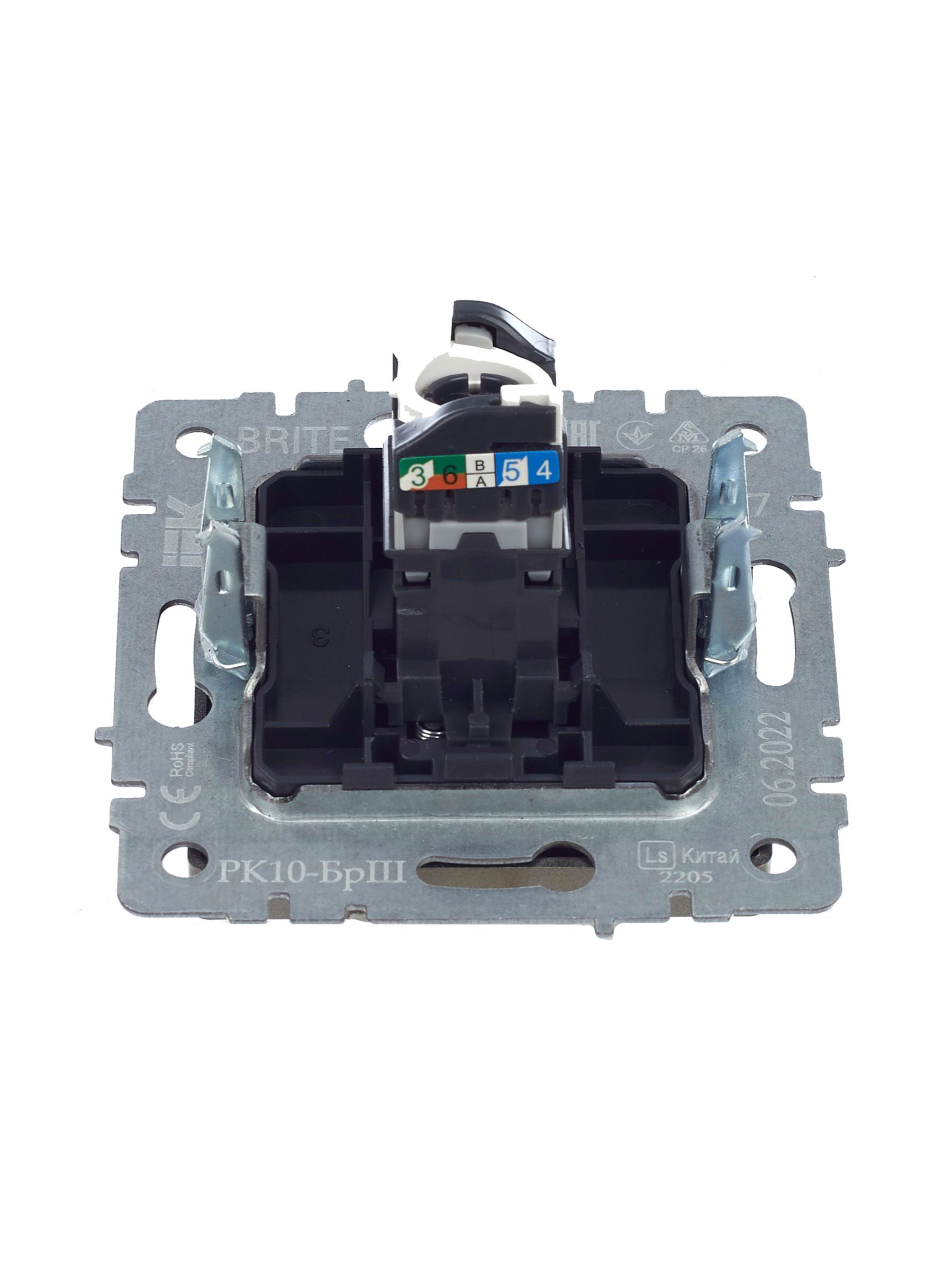             BRITE Компьютер розеткасы RJ45 кат.5E РК10-БрШ шампан ИЭК    