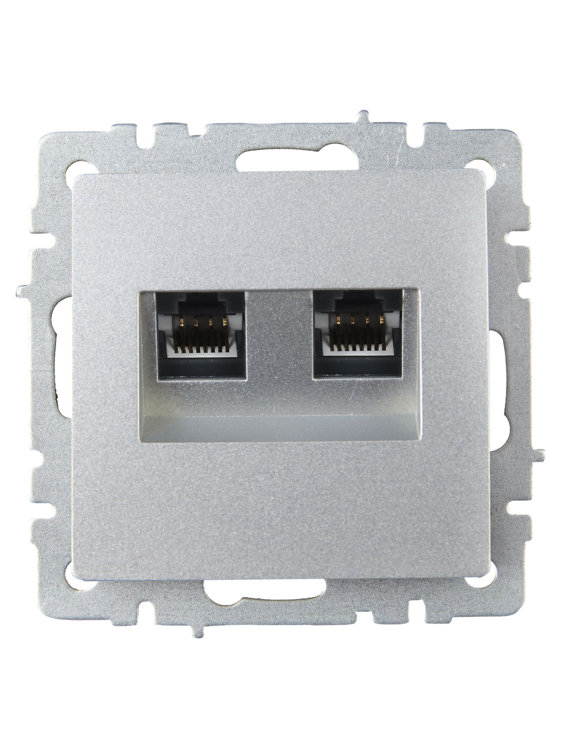             BRITE 2 ұялы Компьютер розеткасы RJ45 кат.5E РК10-2-БрА алюминий ИЭК    
