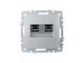             BRITE 2 ұялы Компьютер розеткасы RJ45 кат.5E РК10-2-БрА алюминий ИЭК    