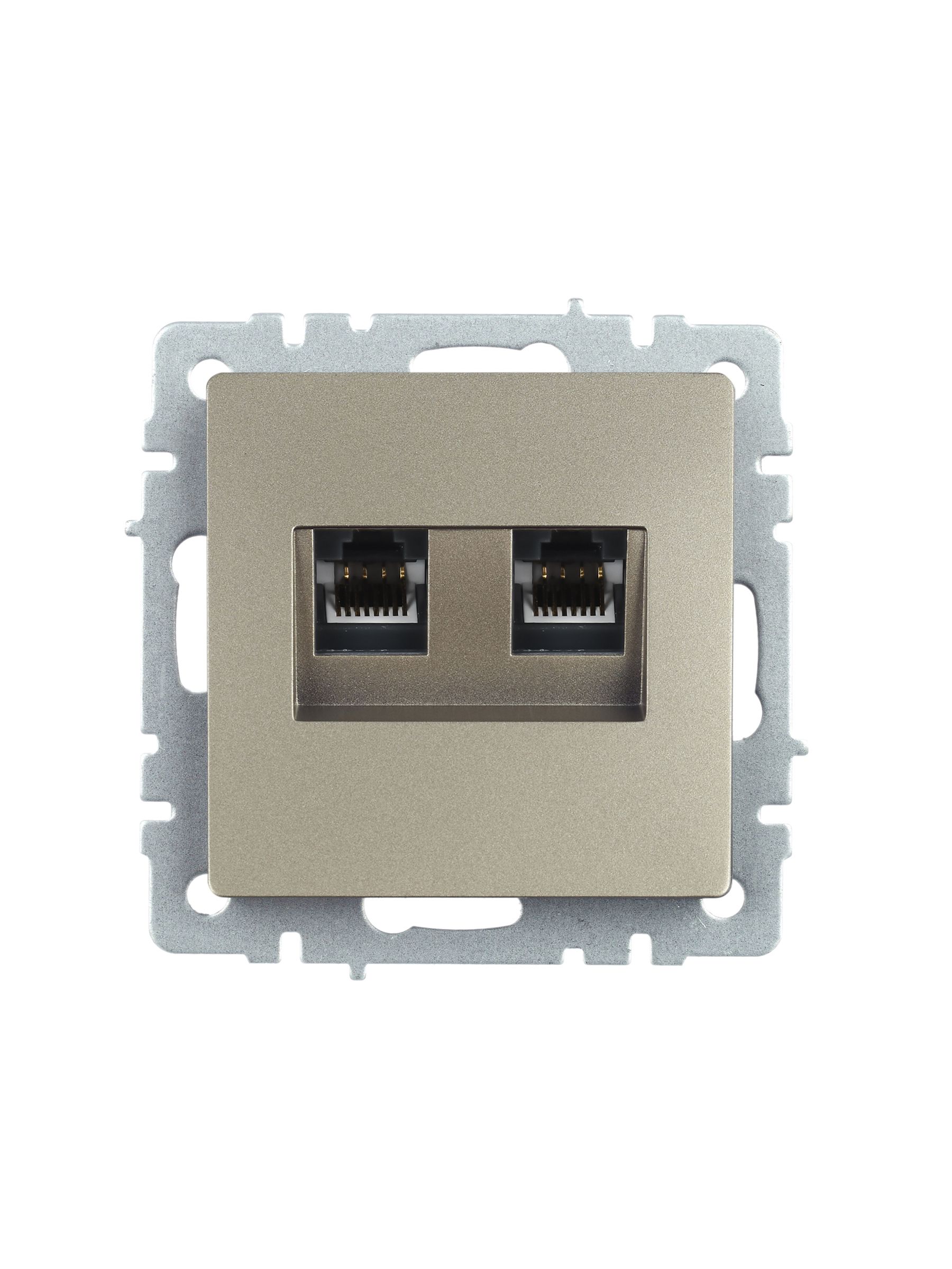             BRITE 2 ұялы Компьютер розеткасы RJ45 кат.5E РК10-2-БрШ шампан ИЭК    