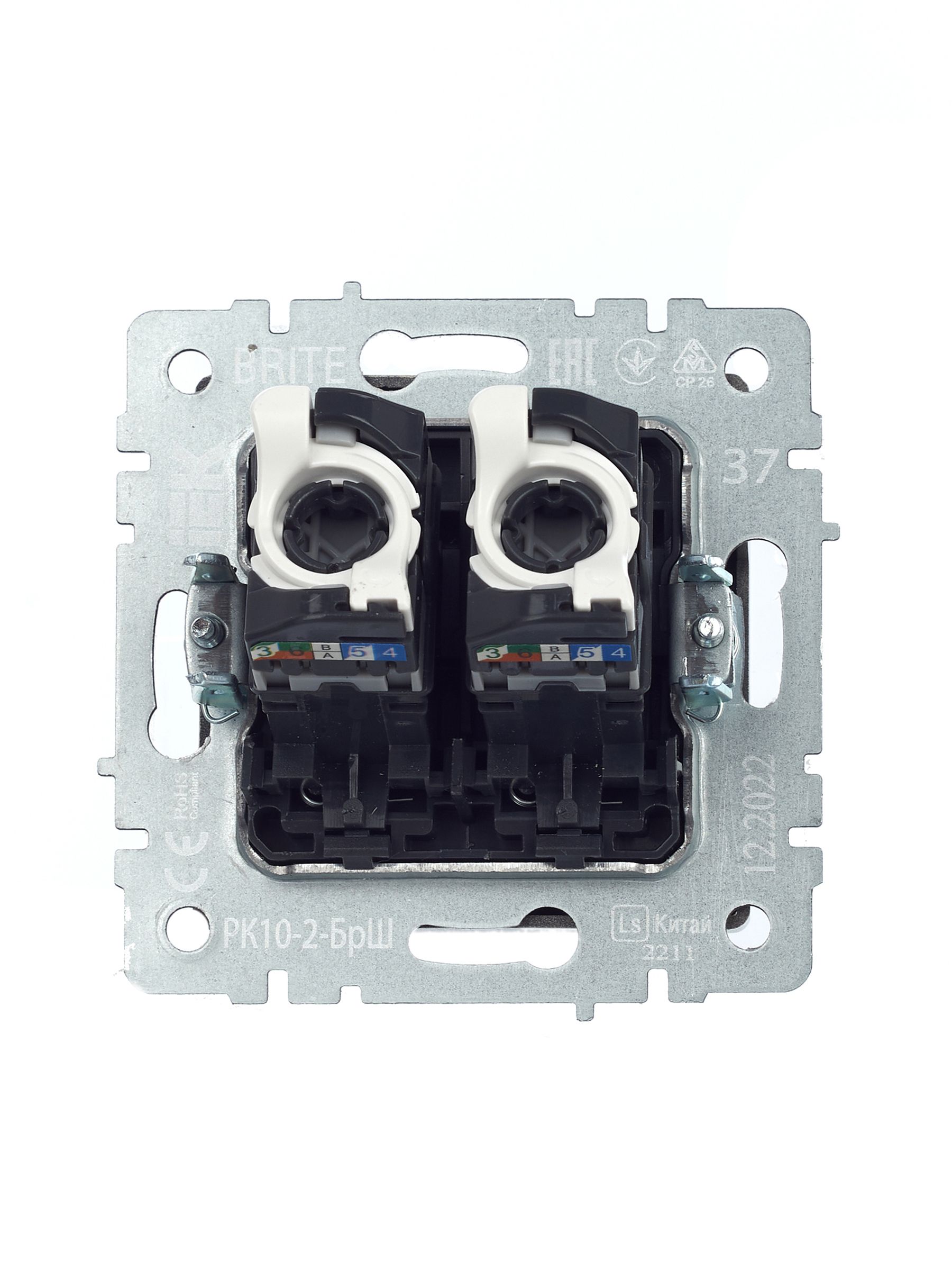             BRITE 2 ұялы Компьютер розеткасы RJ45 кат.5E РК10-2-БрШ шампан ИЭК    