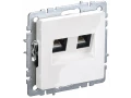             BRITE 2 ұялы Компьютер розеткасы кат.5E RJ45 РК10-2-БрБ ақ ИЭК    