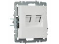             BRITE 2 ұялы Компьютер розеткасы кат.5E RJ45 РК10-2-БрБ ақ ИЭК    