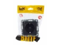             BRITE 1 ұялы жерлендірумен перделері жоқ  розетка 16А РС11-1-0-БрГ графит ИЭК    