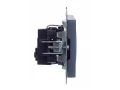             BRITE 1 ұялы жерлендірумен перделері жоқ  розетка 16А РС11-1-0-БрМ маренго ИЭК    
