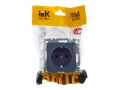             BRITE 1 ұялы жерлендірумен перделері жоқ  розетка 16А РС11-1-0-БрМ маренго ИЭК    