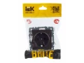            BRITE 1 ұялы жерлендірумен перделері жоқ  розетка 16А РС11-1-0-БрТБ қара қола ИЭК    