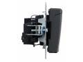             BRITE 1 ұялы жерлендірумен қақпақ мен перделері бар розетка 16А IP20 РСбш10-3-БрГ графит ИЭК    