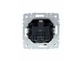             BRITE 1 ұялы жерлендірумен қақпақ мен перделері бар розетка 16А IP20 РСбш10-3-БрГ графит ИЭК    