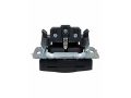             BRITE 1 ұялы жерлендірумен қақпақ мен перделері бар розетка 16А IP20 РСбш10-3-БрГ графит ИЭК    