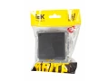             BRITE 1 ұялы жерлендірумен қақпақ мен перделері бар розетка 16А IP20 РСбш10-3-БрГ графит ИЭК    