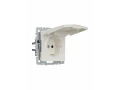             BRITE 1 ұялы жерлендірумен қақпақ мен перделері бар розетка 16А IP20 РСбш10-3-БрЖ інжу ИЭ    