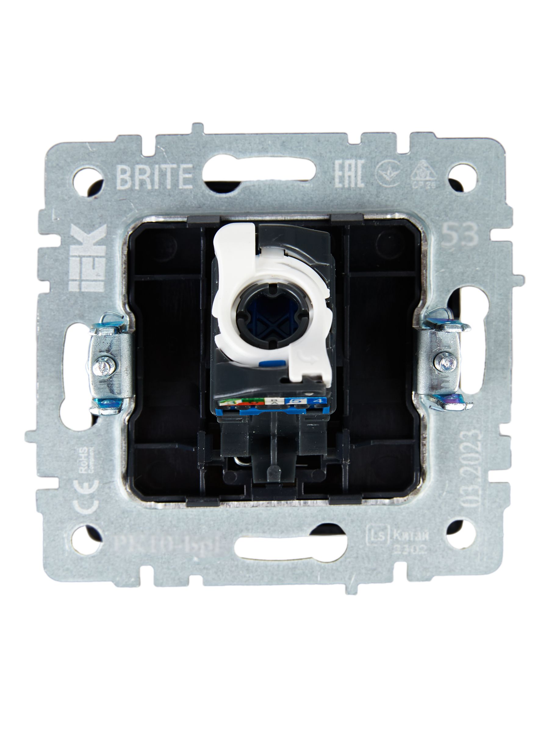             BRITE Компьютер розеткасы RJ45 кат.5E РК10-БрГ графит ИЭК    