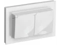             BRITE 2 ұялы қақпақ бар розетка 16А толық IP44 РСбш12-3-44-БрБ ақ ИЭК    