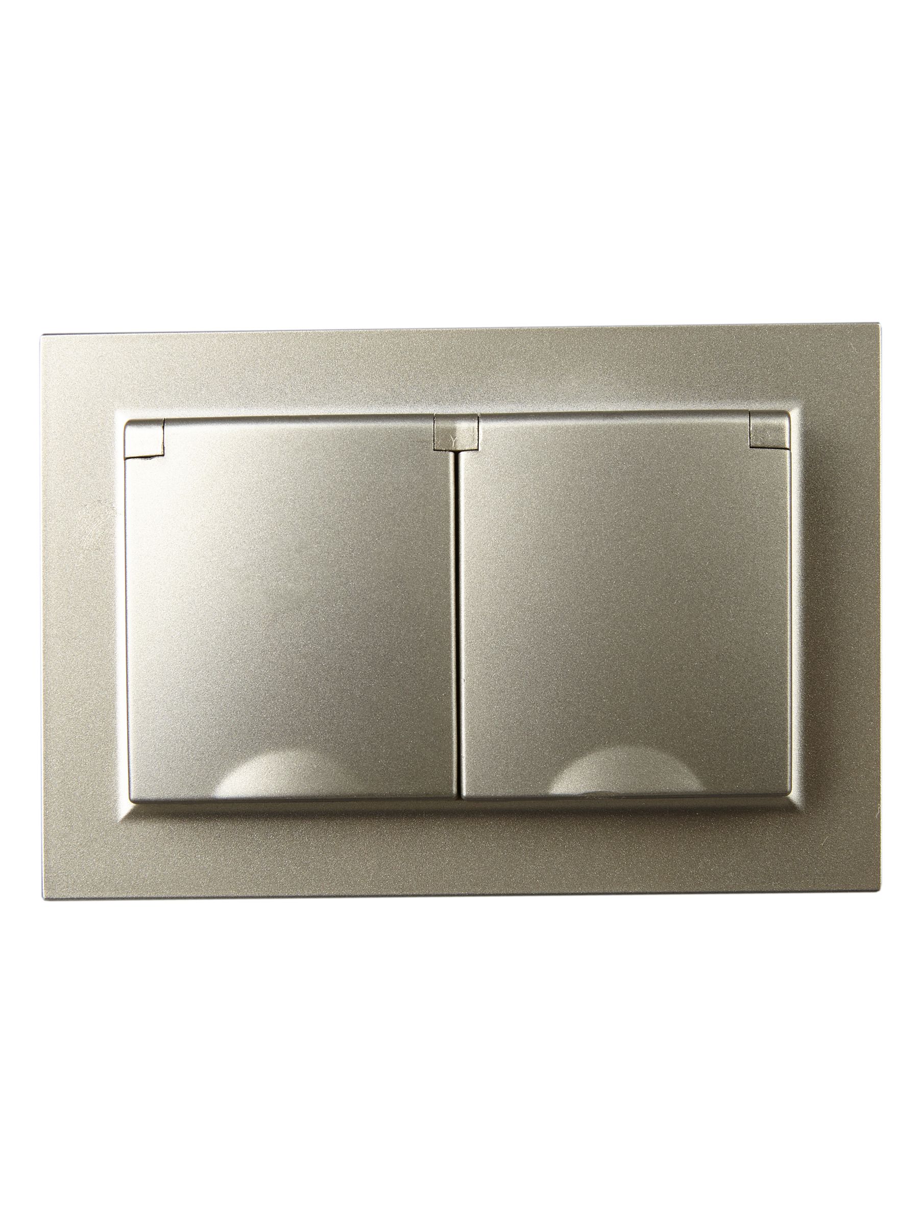             BRITE 2 ұялы қақпақ бар розетка 16А толық IP44 РСбш12-3-44-БрШ шампан ИЭК    