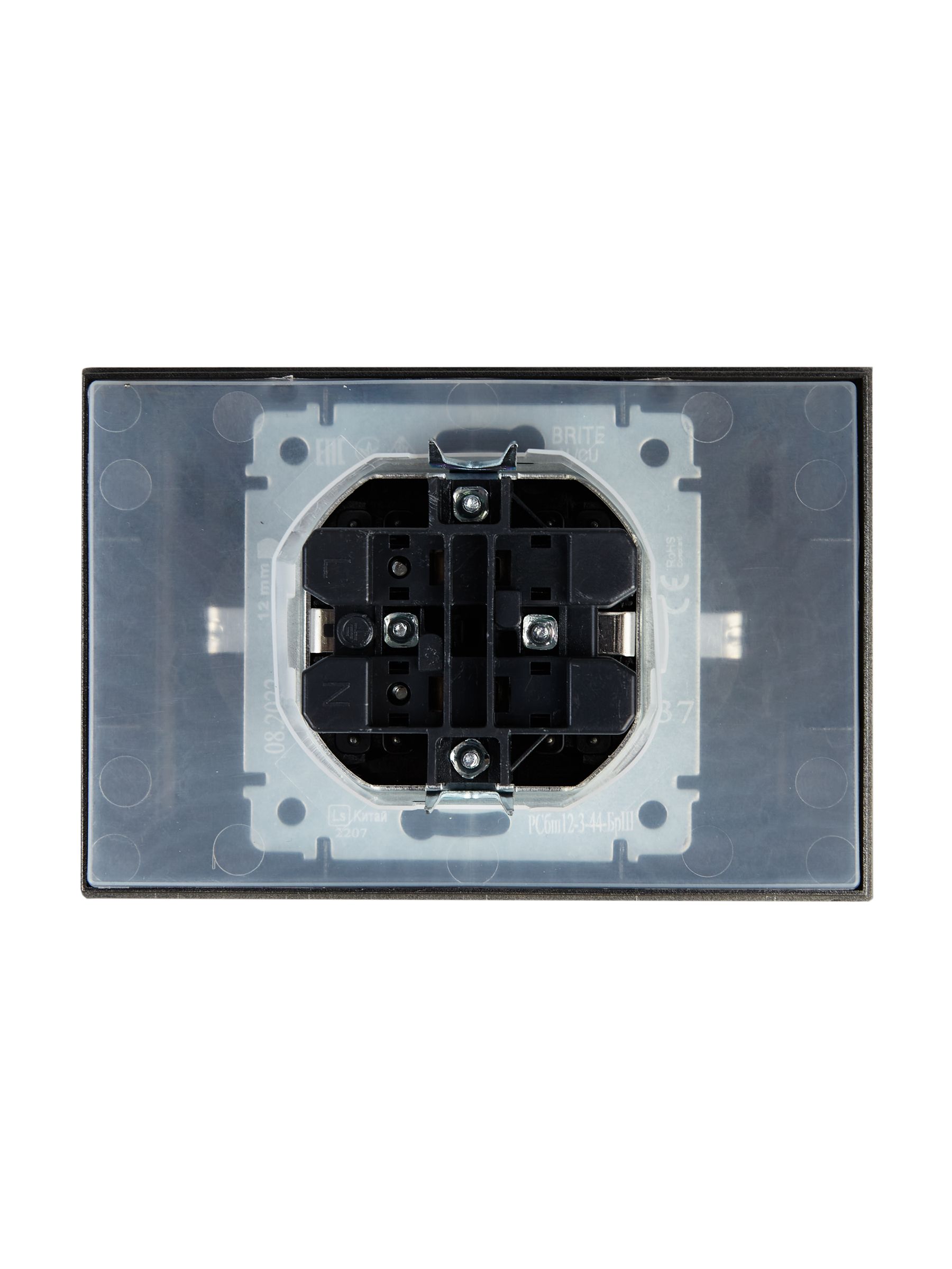             BRITE 2 ұялы қақпақ бар розетка 16А толық IP44 РСбш12-3-44-БрШ шампан ИЭК    