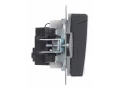            BRITE 1 ұялы жерлендірумен қақпақ мен перделері бар розетка 16А IP44 РСбш10-3-44-БрГ графит    