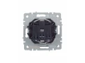             BRITE 1 ұялы жерлендірумен қақпақ мен перделері бар розетка 16А IP44 РСбш10-3-44-БрГ графит    