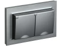             BRITE 2 ұялы қақпақ бар розетка 16А толық IP44 РСбш12-3-44-БрС болат ИЭК    