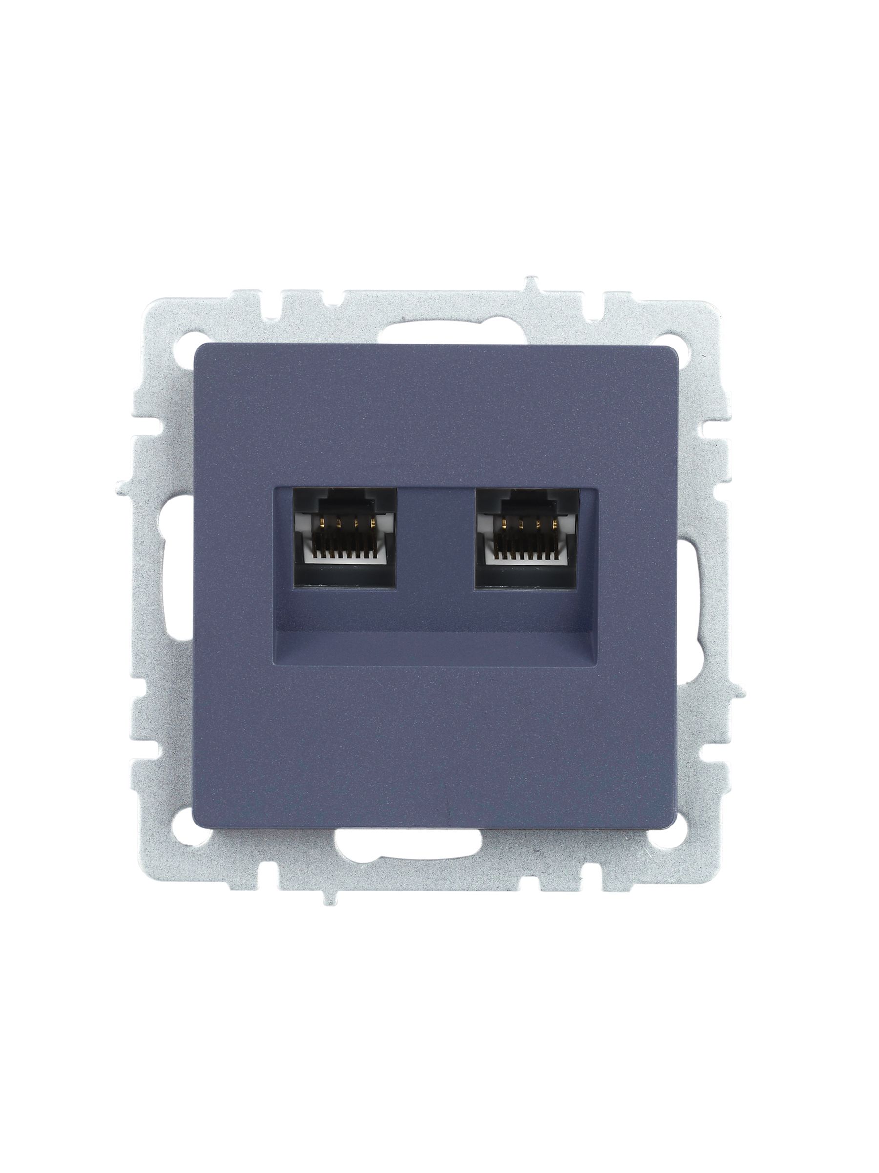             BRITE 2 ұялы розетка RJ11+RJ45 кат.5E РК/Т12-БрМ маренго ИЭК    