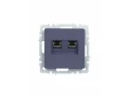             BRITE 2 ұялы розетка RJ11+RJ45 кат.5E РК/Т12-БрМ маренго ИЭК    