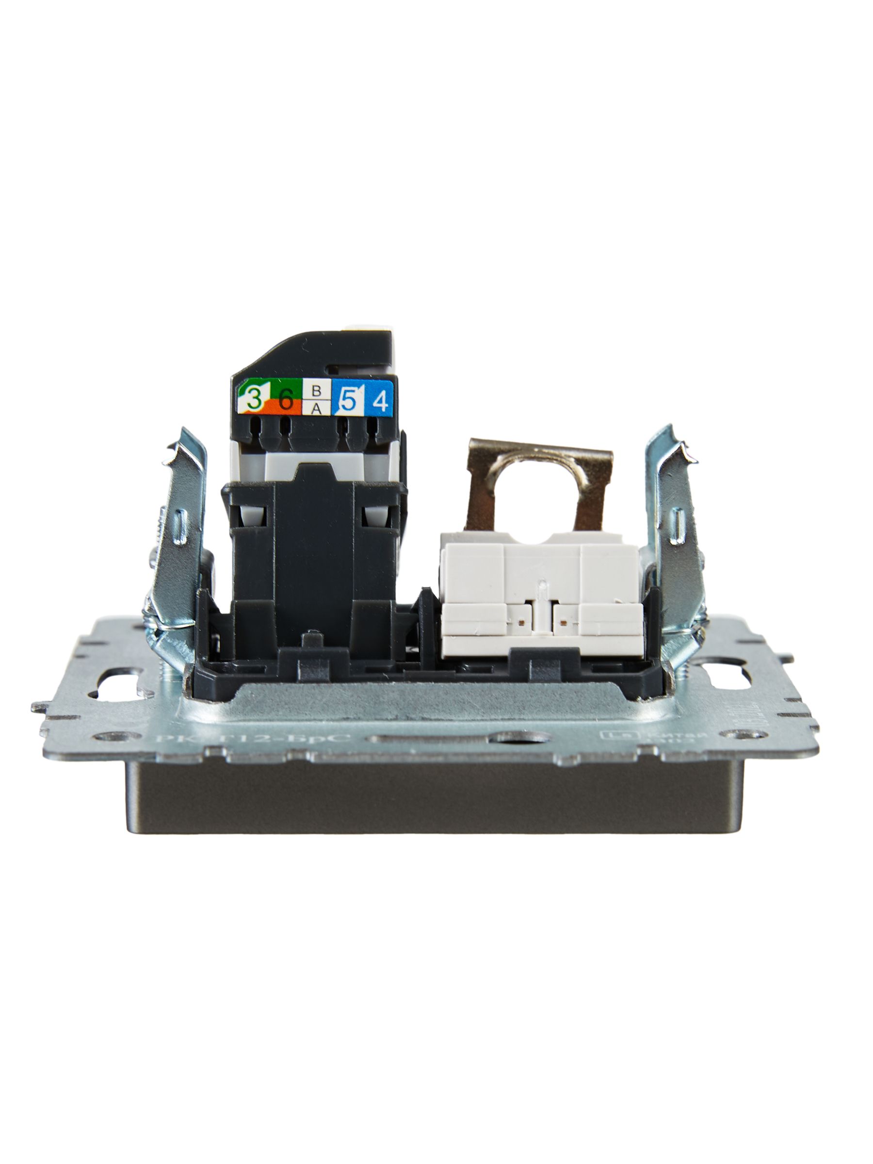             BRITE 2 ұялы розетка RJ11+RJ45 кат.5E РК/Т12-БрС болат ИЭК    