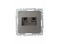             BRITE 2 ұялы розетка RJ11+RJ45 кат.5E РК/Т12-БрС болат ИЭК    