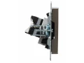             BRITE 2 ұялы розетка RJ11+RJ45 кат.5E РК/Т12-БрС болат ИЭК    