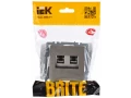             BRITE 2 ұялы розетка RJ11+RJ45 кат.5E РК/Т12-БрС болат ИЭК    